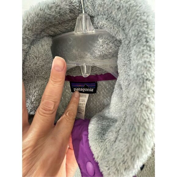 Patagonia Re-Tool Snap T Fleece Gray Purple Pullover Size S - Picture 9 of 10